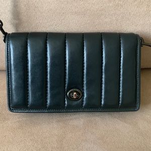 Black small leather pocketbook